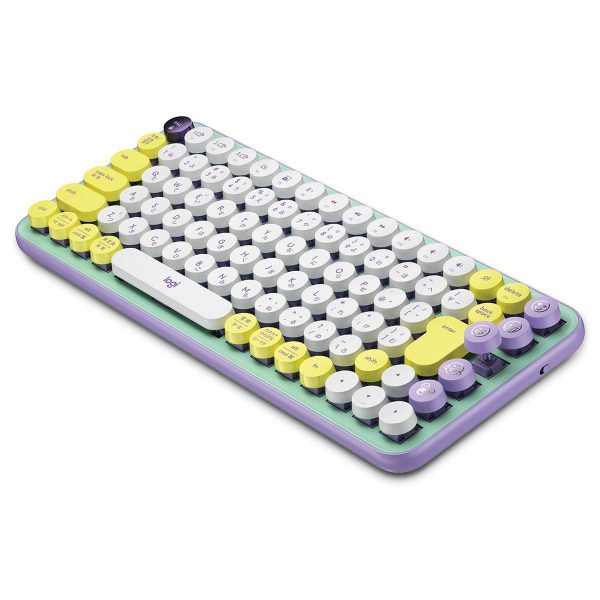 LOGITECH POP KEYS - TECLADO MECÁNICO INALÁMBRICO,  EASY-SWITCH, TECLAS EMOJI, ESPAÑOL, DAYDREAM MINT