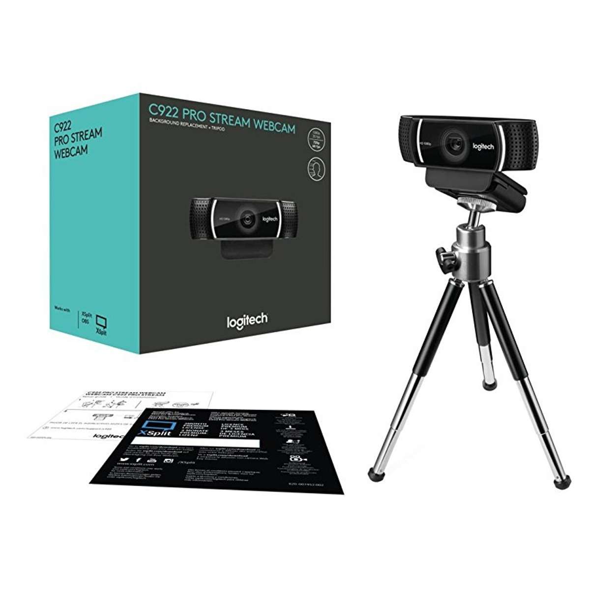 960-001087-4 Cámara web 1080p Pro Stream Logitech C922 + Software Capture - Imagen 1