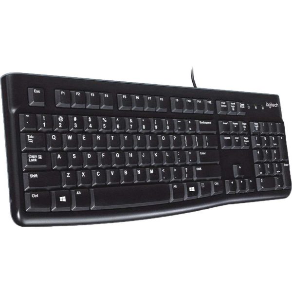 Teclado USB estándar para computadora Logitech K120 negro