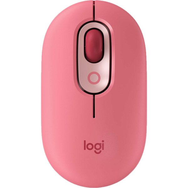 LOGITECH POP MOUSE - MOUSE INALÁMBRICO, 4000 DPI, 4 BOTONES, USB, HEARTBREAKER ROSE