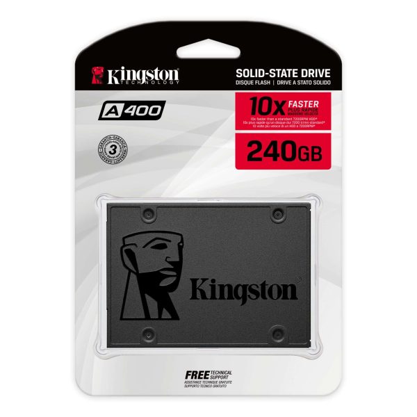 Kingston A400 - Unidad de Estado Solido, 240GB, 2.5", 3D