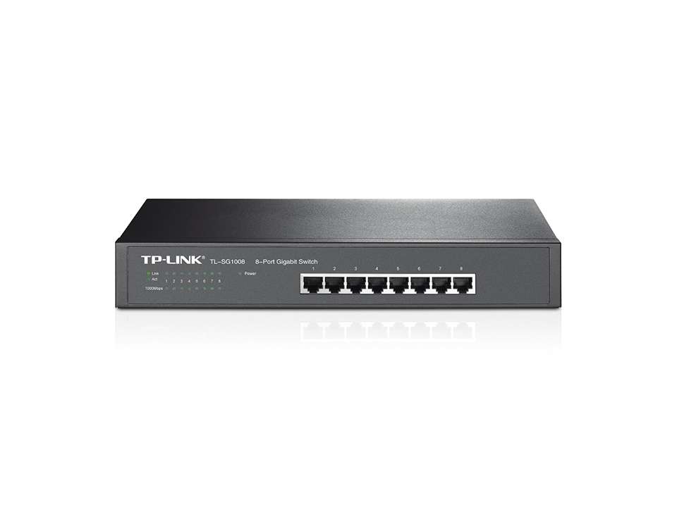 TL-SG1008-01 TP-Link TL-SG1008 | Switch con Base de Montaje / de Escritorio de 8 Puertos Gigabit - Imagen 1