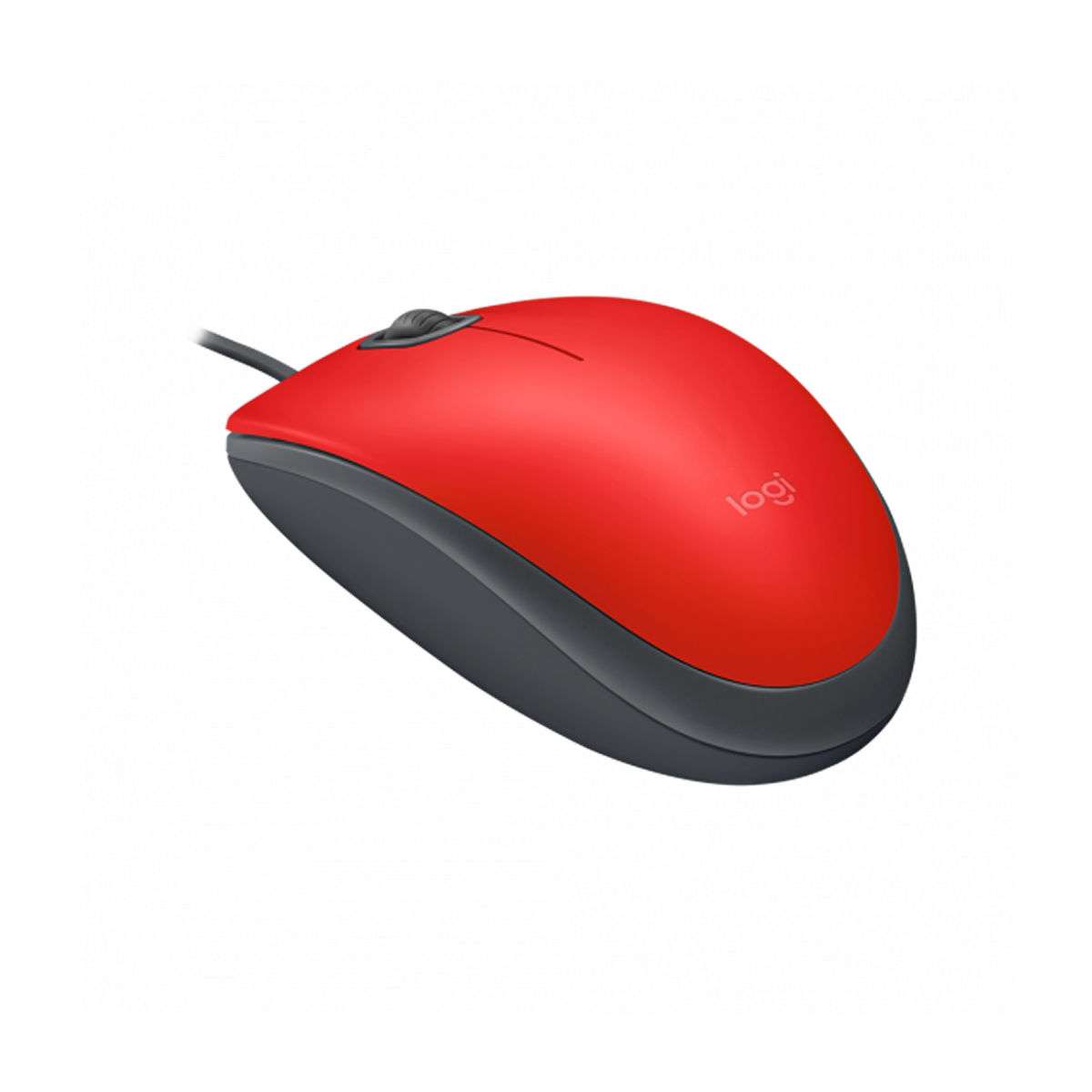 Logitech Mouse M110 Silent Rojo USB 910-006755 Logitech M110 Silent - Mouse, Cableado, USB, Óptico, 1000 dpi, Rojo - Imagen 1