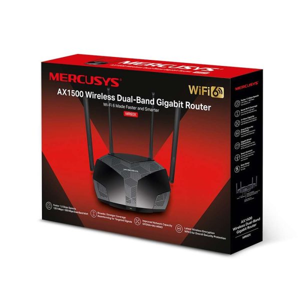 Mercusys MR60X - Router, Doble Banda, 2.4/5Ghz, 1.5Gbps